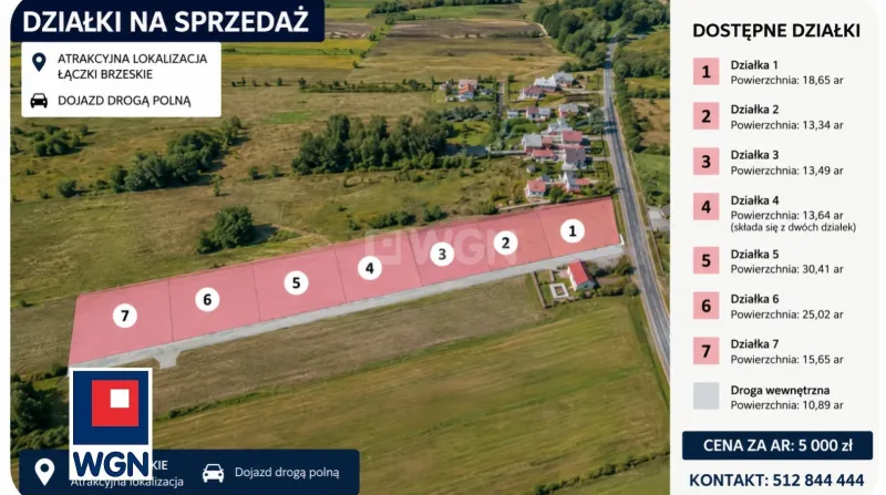 Działka na sprzedaż Łączki Brzeskie